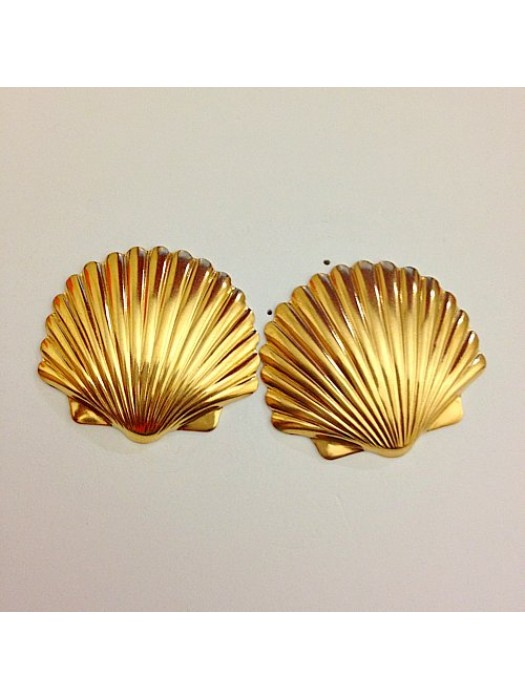 Big clam shell earrings